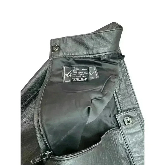 Elizabeth 100% Shell Genuine Leather Black Size 7/8 - Picture 8 of 8